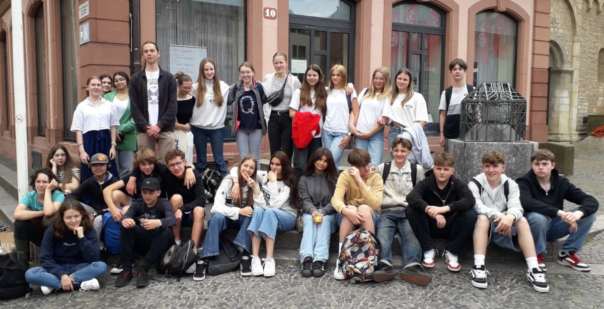 Die deutsche und französischen SchülerInnen in Mainz.
